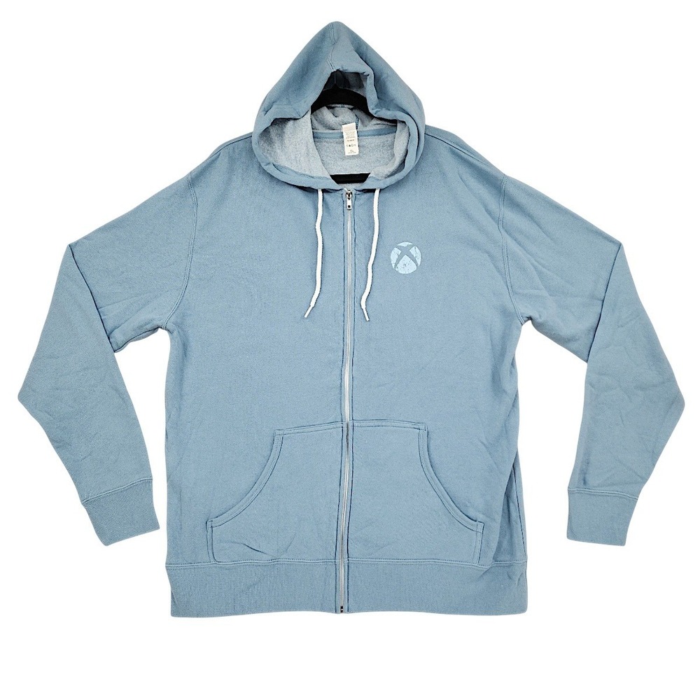 Xbox Life Hoodie XL Mens Unisex Women Blue Full Zip Up Gaming Microsoft Tech NEW - Picture 2 of 14
